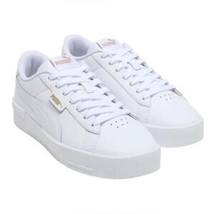 puma classic court sneaker white with gold accents size 8W NIB